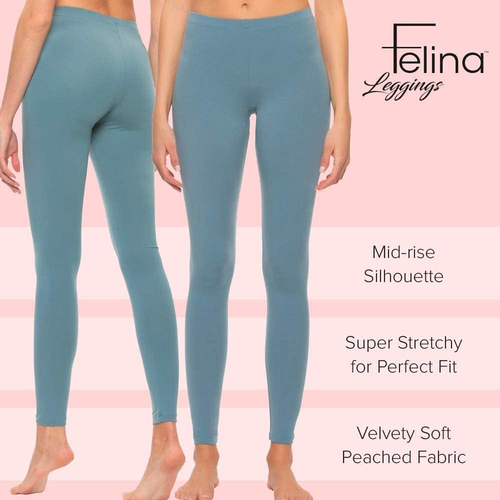 Women's Velvety Soft Leggings - Style 2801, Lightweight Yoga Pants with 4-Way Stretch and Breathable Fabric