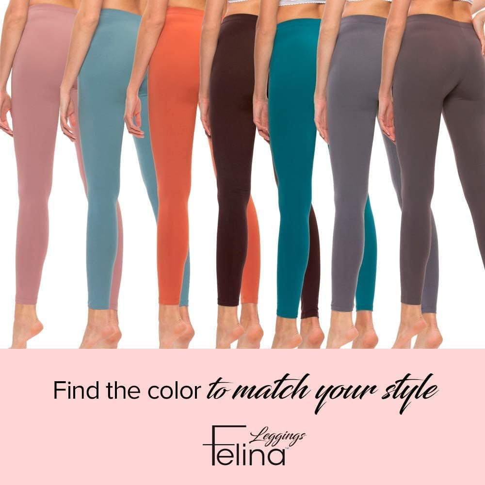 Women's Velvety Soft Leggings - Style 2801, Lightweight Yoga Pants with 4-Way Stretch and Breathable Fabric