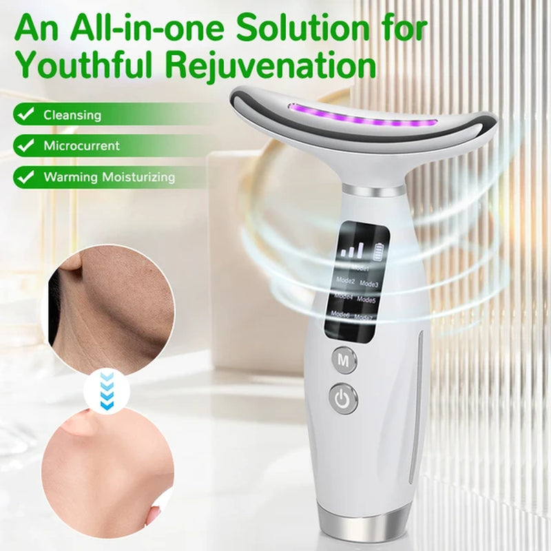 Face and Neck Vibration Massage Device for Personal Skincare - Home Use Beauty Tool