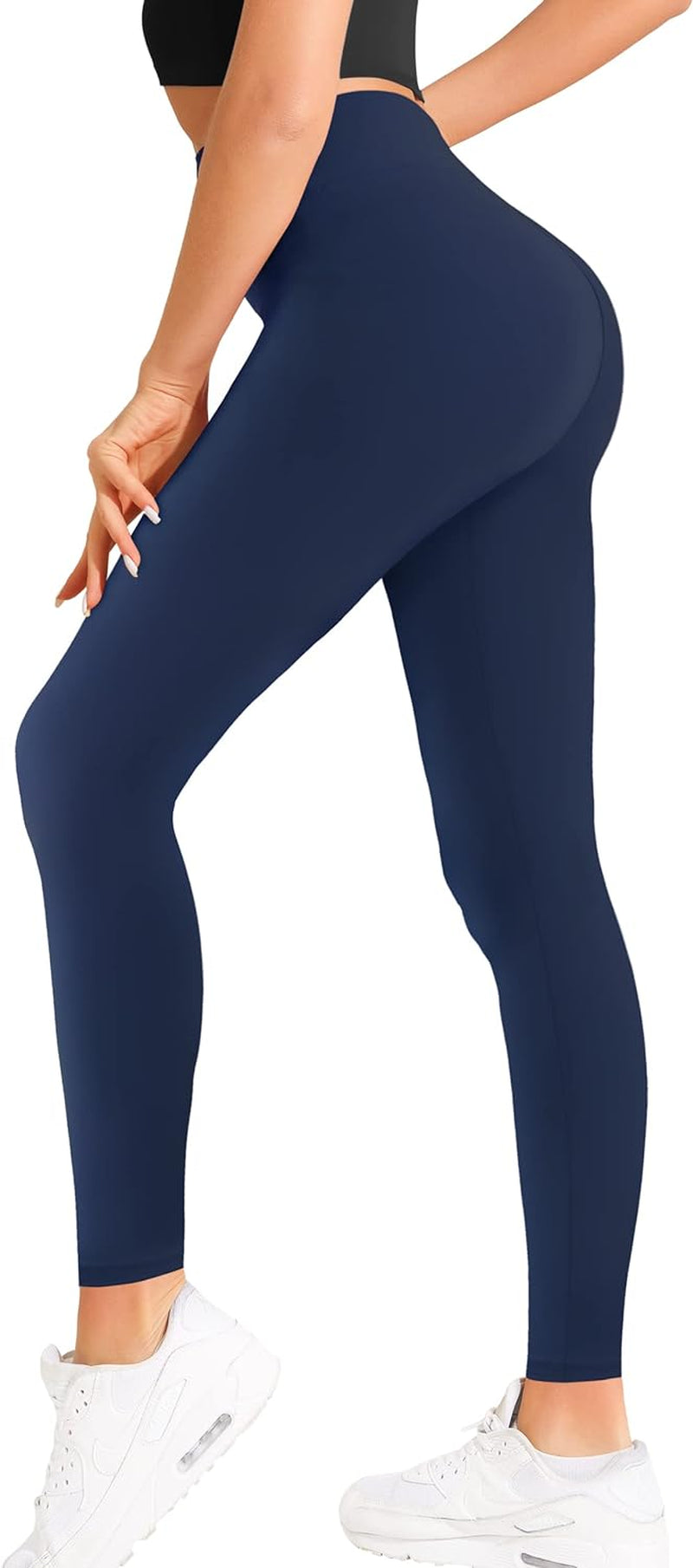 High Waisted Leggings for Women Ultra Soft Stretch Opaque Slim Yoga Leggings One Size & plus Size